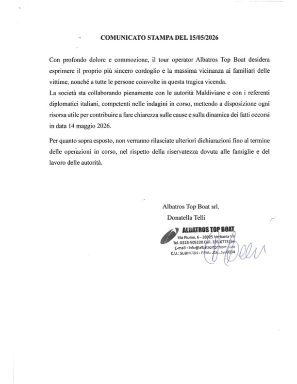 COMUNICATO STAMPA DEL 15/05/2026